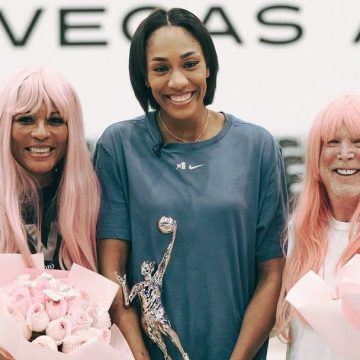 Raiders, Aces owner Mark Davis celebrates A’ja Wilson MVP with pink wig