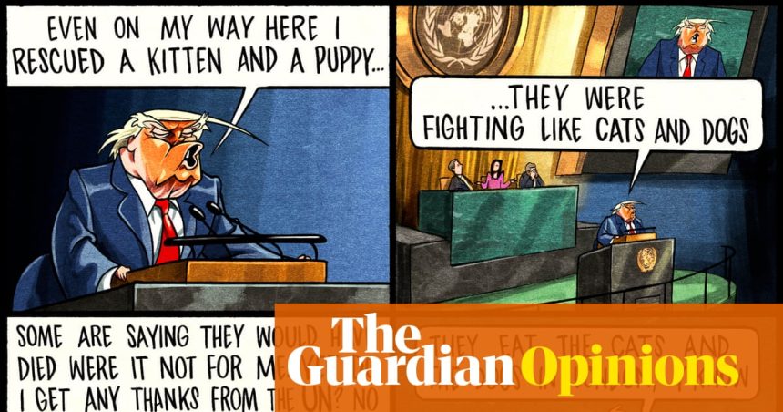 Ben Jennings on Donald Trump’s UN speech – cartoon