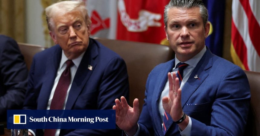 Trump says he will tell US military leaders ‘we love them’ at last-minute Quantico meeting