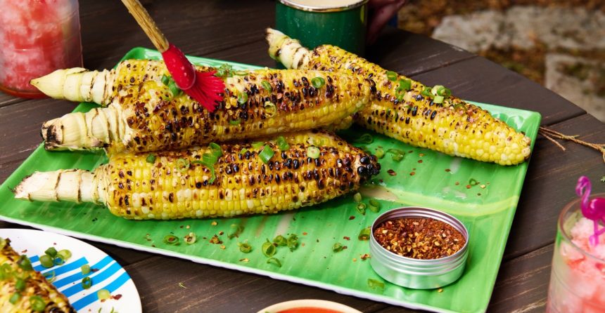 Recipe: Cambodian Grilled Corn With Coconut Milk Marinate