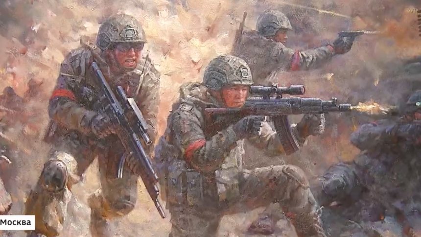 Exhibition of North Korean art glorifying Russia troop dispatch opens in Moscow