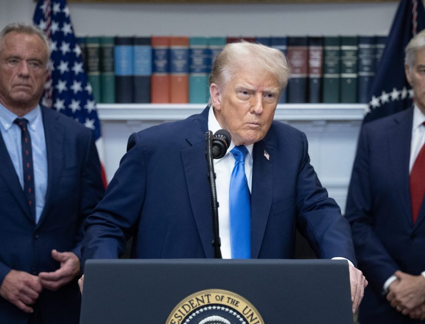 Anti-vaccine allies cheer as Trump claims shots have “too much liquid”