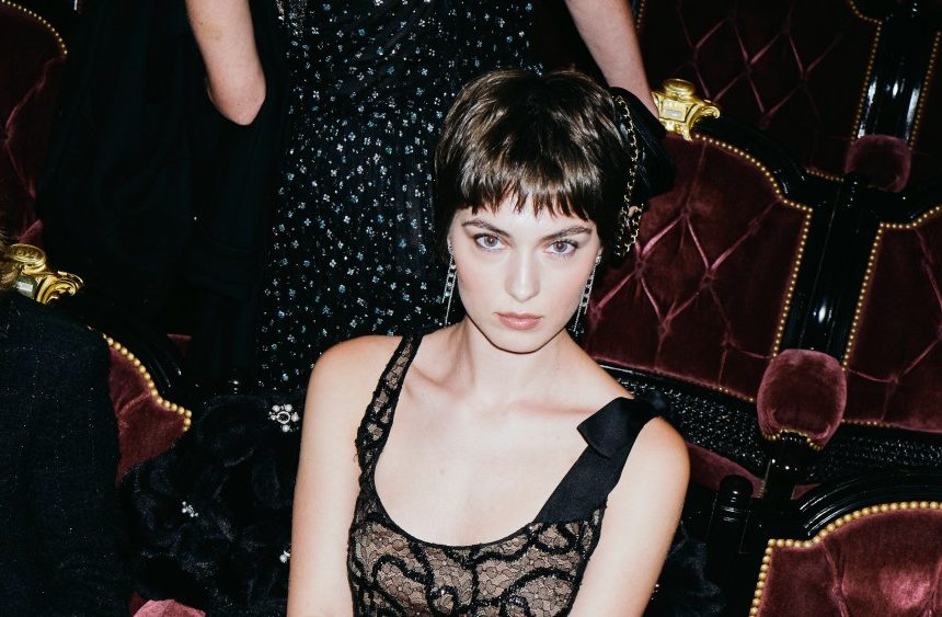 Chanel house ambassadro Anamaria Vartolomei at the Paris Opera Ballet Opening Gala.