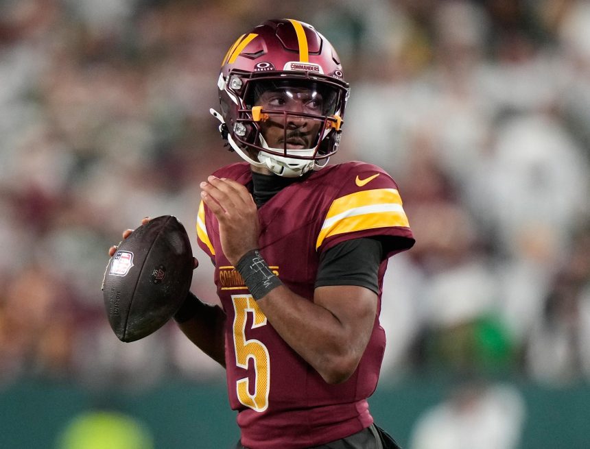 Commanders' Jayden Daniels 'Doing Everything' to Return from Knee Injury, Says Quinn