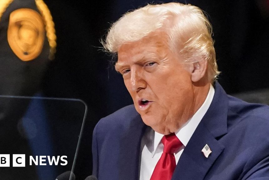 Donald Trump tells UN meeting London wants "to go to sharia law"