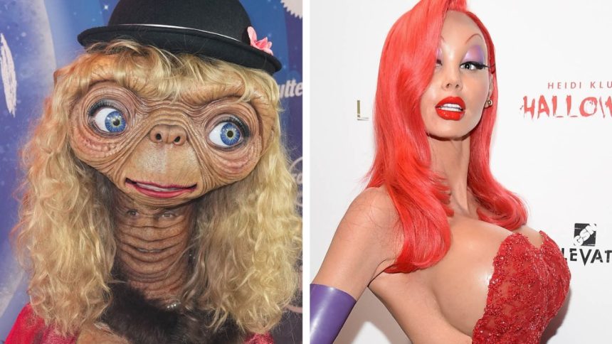 Jessica Rabbit: Heidi Klum Halloween Costumes, 2015, e.t. 2024 halloween costume, through the years