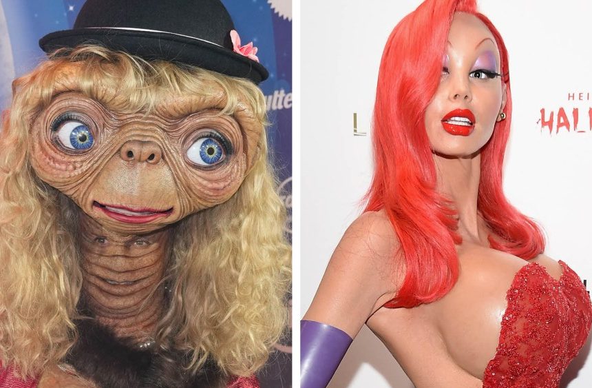 Jessica Rabbit: Heidi Klum Halloween Costumes, 2015, e.t. 2024 halloween costume, through the years