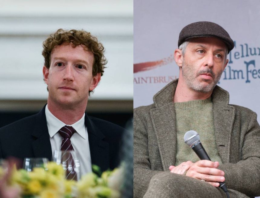 Mark Zuckerberg and Jeremy Strong