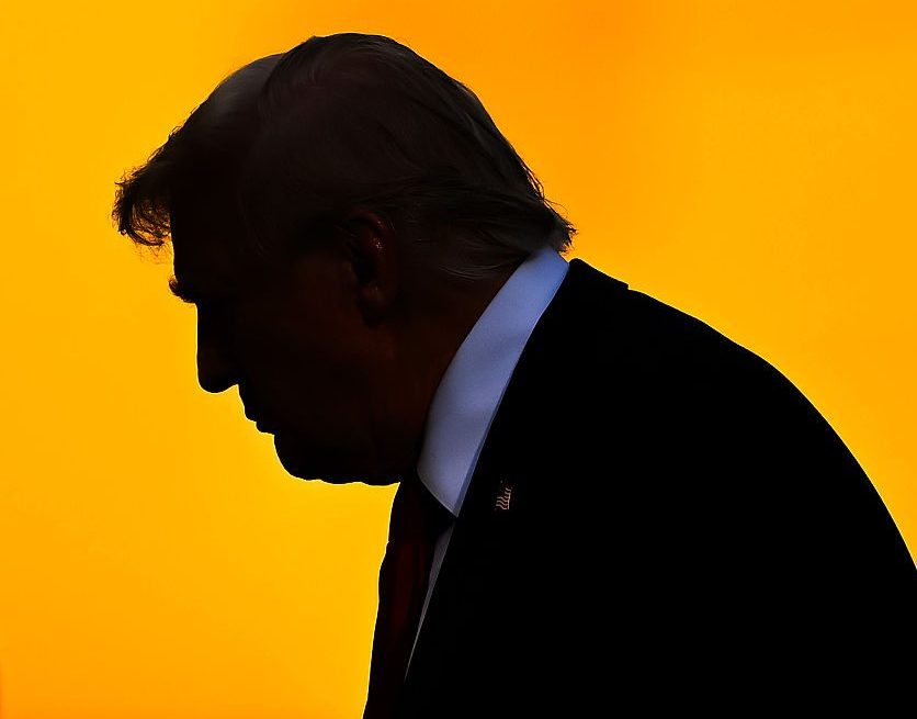 silhouette of U.S. President Donald Trump