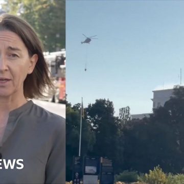 BBC at the scene of Ukrainian government building strike