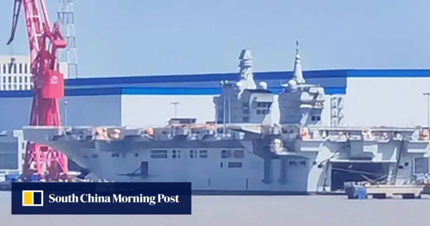 China’s drone-carrying amphibious assault ship the Sichuan expected to start sea trials