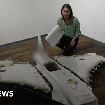 BBC examines a downed Russian drone