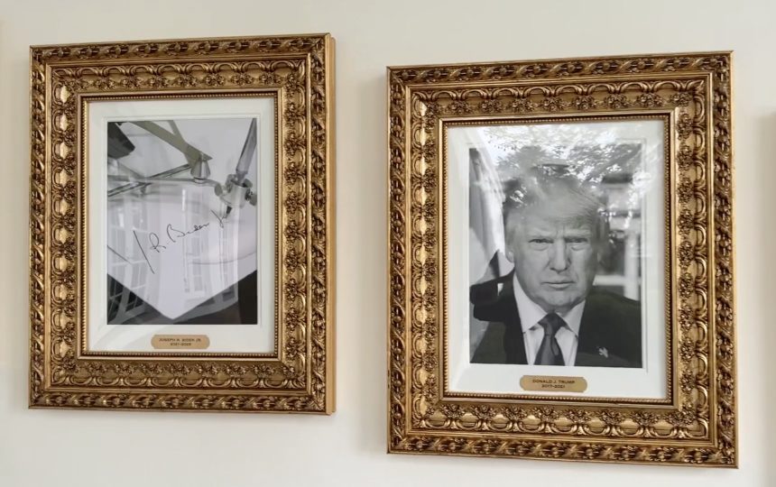 Trump puts photo of Biden autopen in White House ‘Walk of Fame’ | Donald Trump