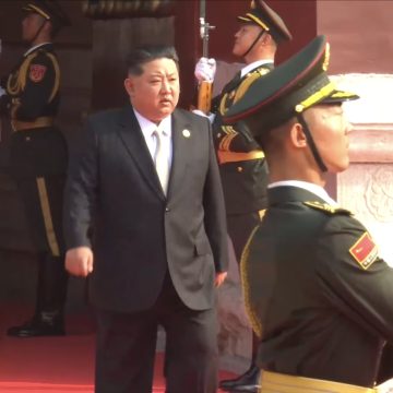 Kim Jong Un stands center stage with Xi, Putin at China’s military parade