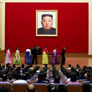 Kim Jong Un displays portrait of self at event in latest personality cult boost