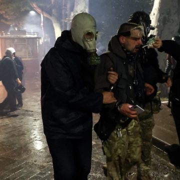 Police fire water cannon at Georgia protesters near presidential palace | Elections News