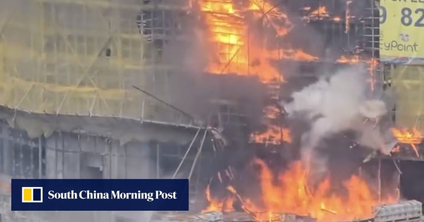 Fire breaks out at construction site in Hong Kong’s Kai Fire breaks out at construction site in Hong Kong’s Kai Tak