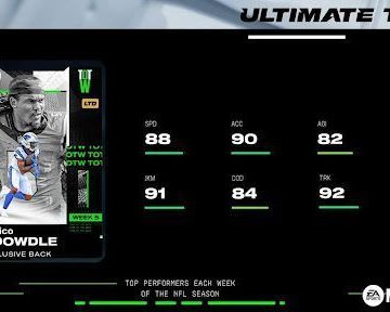 Dowdle, Simmons head Team of the Week 5 in Madden NFL 26