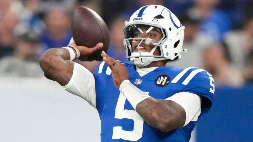 Colts’ Richardson inactive after hurting eye in equipment mishap