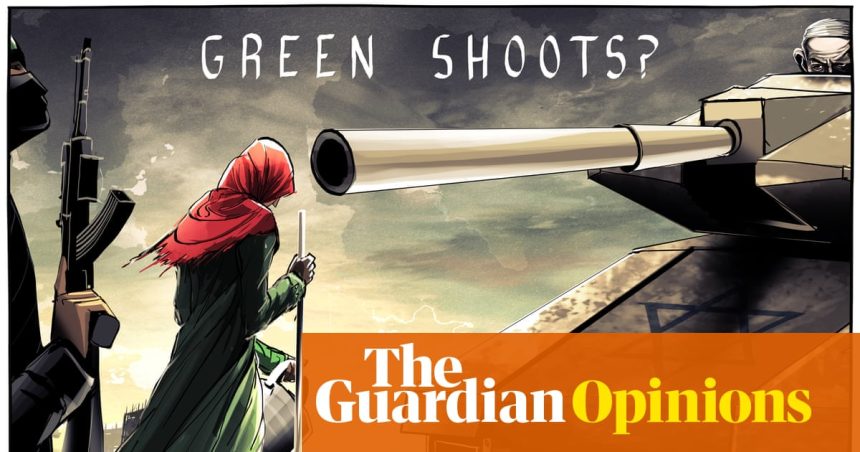 Ella Baron on the fragile ceasefire in Gaza – cartoon