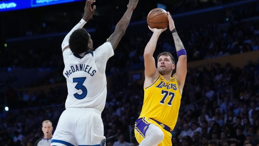 Luka Doncic sets Lakers record with 92 points in 1st Luka Doncic sets Lakers record with 92 points in 1st 2 games