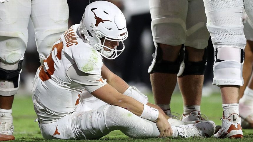 Injured Arch Manning exits as Texas rallies for OT victory Injured Arch Manning exits as Texas rallies for OT victory