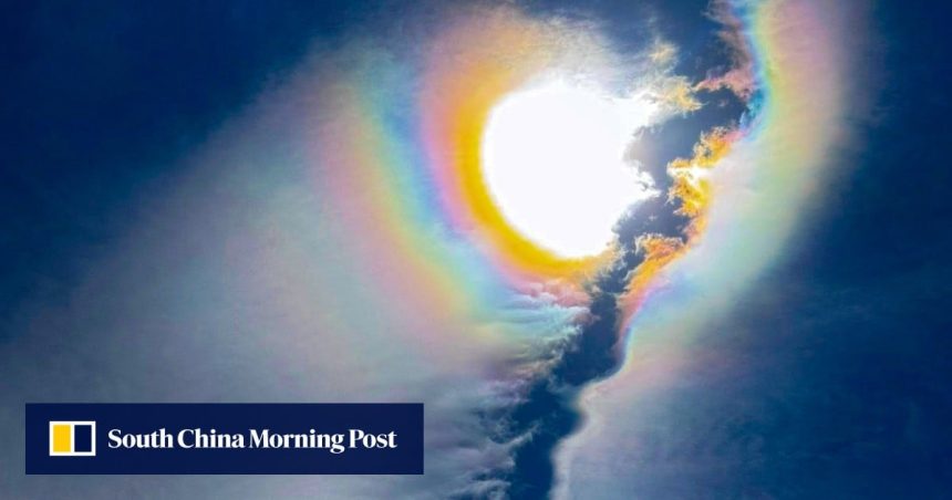 Clouds form ‘rainbow stairway to heaven’ in skies above Hong Kong