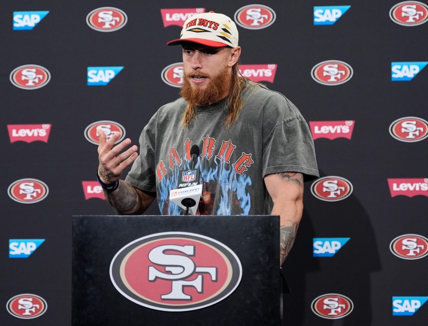 49ers' George Kittle Calls Fred Warner 'the Aura-Farming King' after Viral Videos