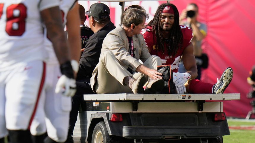 49ers lose top LB Fred Warner to season-ending ankle injury