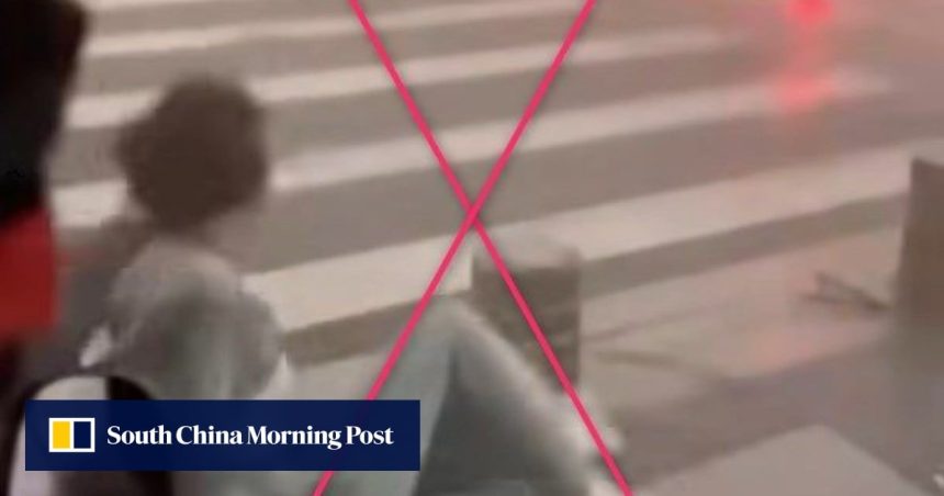 Fact-Check | This video does not show Hongkonger knocked over during Super Typhoon Ragasa