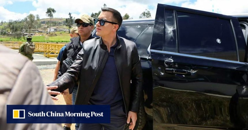 Ecuador detains 5 after shots fired at President Noboa’s car