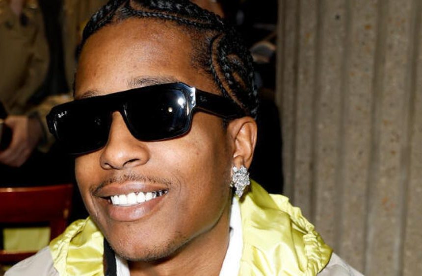 Sydney Sweeney, A$AP Rocky at the Miu Miu Fall RTW 2025 fashion show as part of Paris Fashion Week held at Palais d'Iena on March 11, 2025 in Paris, France.