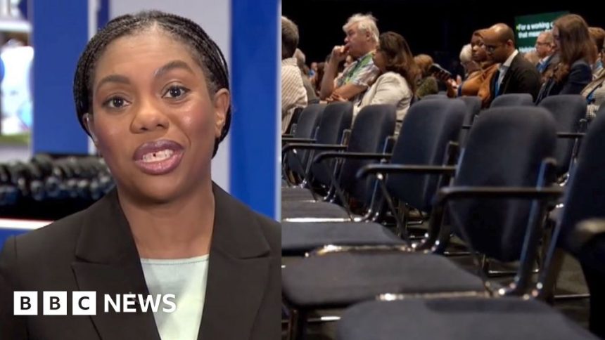Badenoch denies empty seats an issue at Tory conference