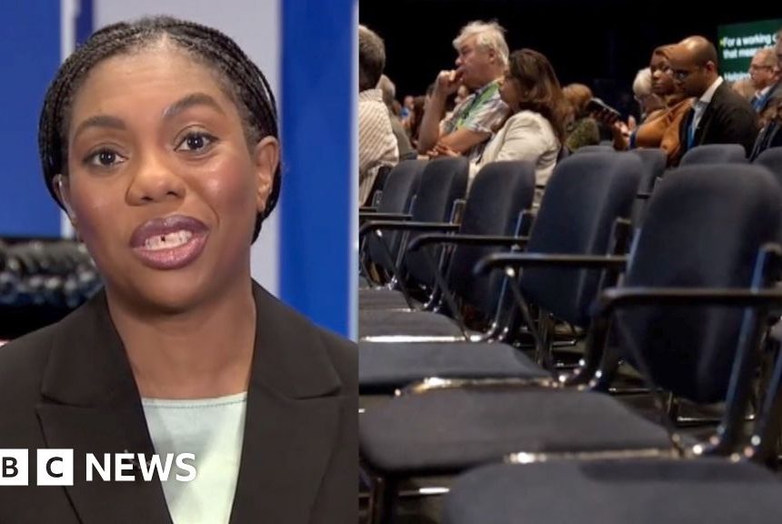 Badenoch denies empty seats an issue at Tory conference