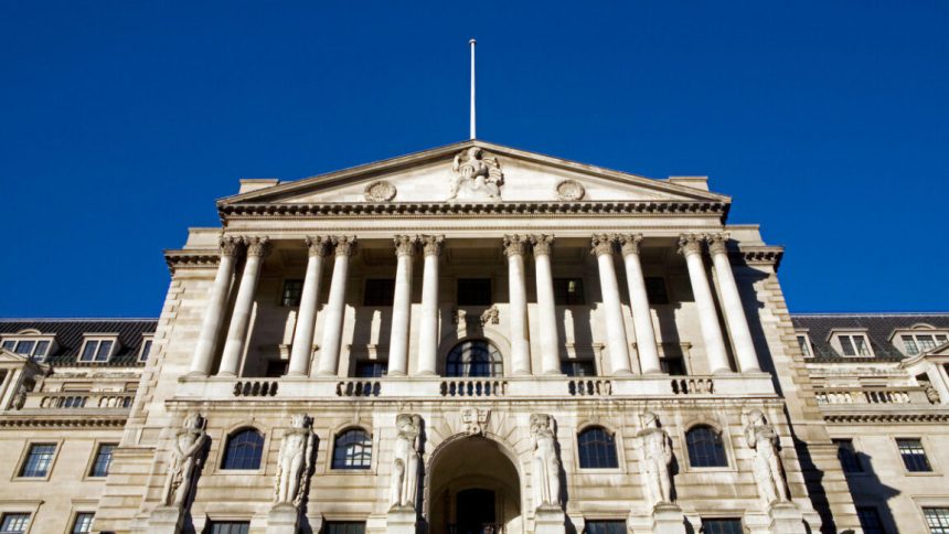 The Bank of England building in London.
