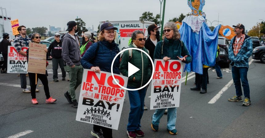 Bay Area Protesters Try to Block Base Entrance Before Immigration Operation