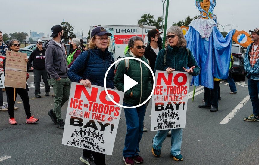 Bay Area Protesters Try to Block Base Entrance Before Immigration Operation