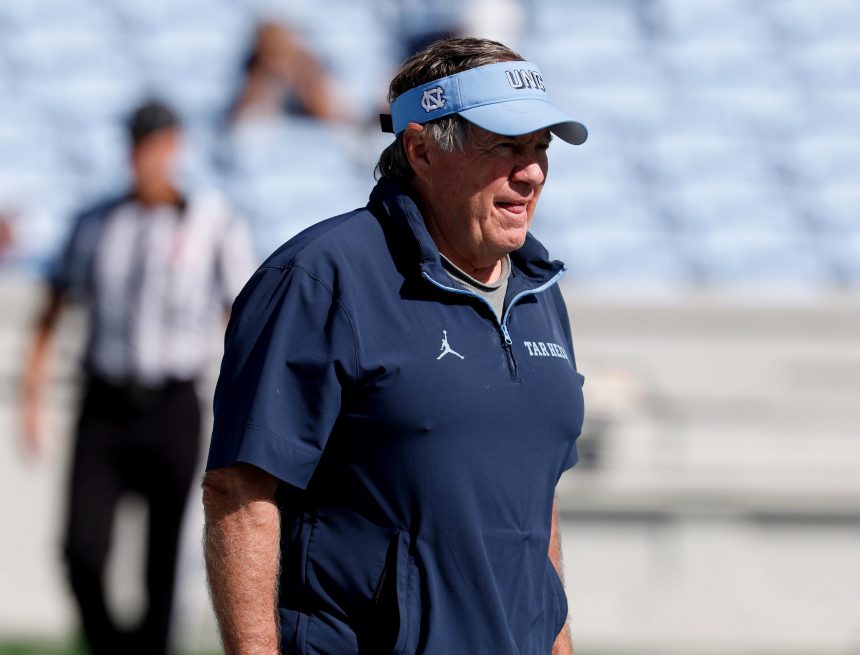 Bill Belichick, UNC Offense Criticized By CFB Fans After 1st-Half Struggles vs. Cal