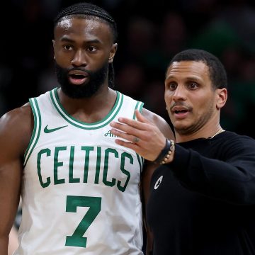 Celtics' Jaylen Brown, Joe Mazzulla Debate Who Would Win Fight in Starting 5 Video