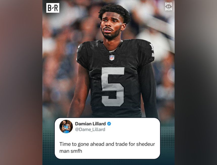 Damian Lillard Wants Shedeur Sanders Traded to Raiders Amid 1-4 Start to NFL Season