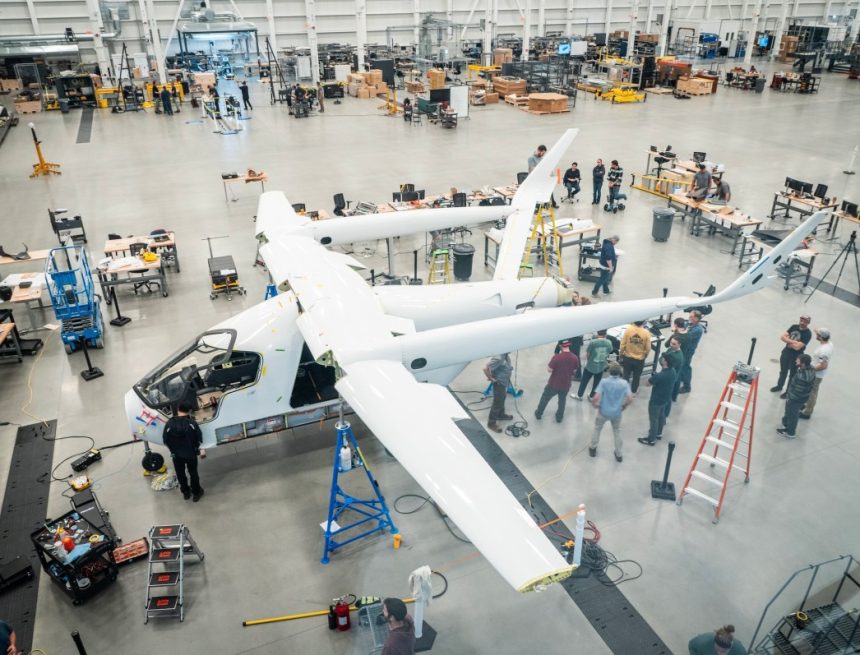 Beta Technologies plane under construction