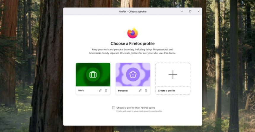 Firefox is adding profiles to separate your browsing sessions