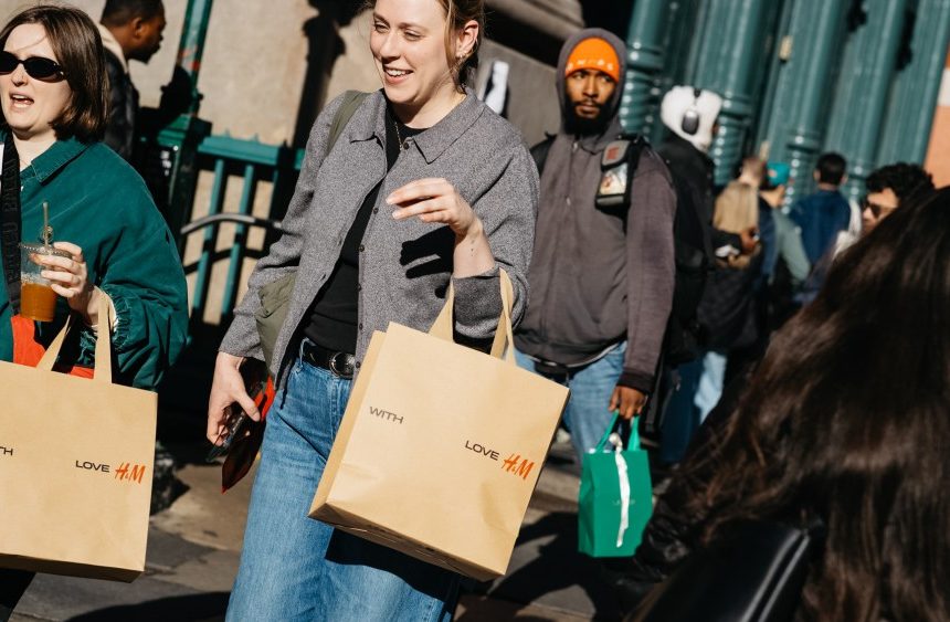 Shoppers in New York City during the 2024 holiday season.