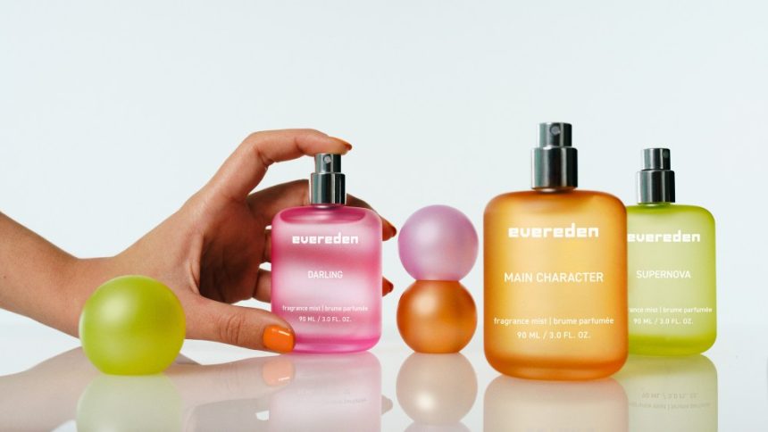 Evereden's hair and body fragrance mists, $23 each.