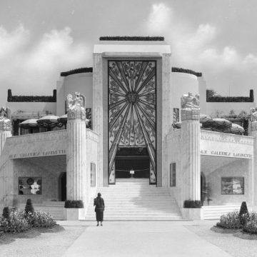 The pavilion of the 1925 Exposition Internationale des Arts Décoratifs et Industriels Modernes, or International Exhibition of Modern Decorative and Industrial Arts, in Paris.