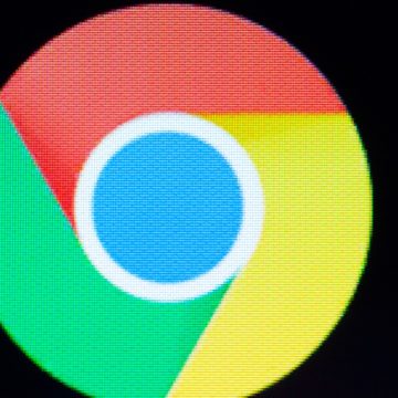 A Chrome web browser logo is seen on an Android portable device.