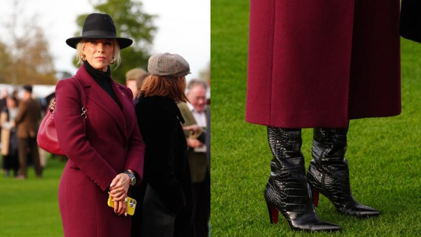 Hannah Waddingham's Croc-Embossed Boots Edged Up Her Wool Coat Look On Friday, Hannah Waddingham celebrated season two of "Champions: Full Gallop" in croc-embossed boots.