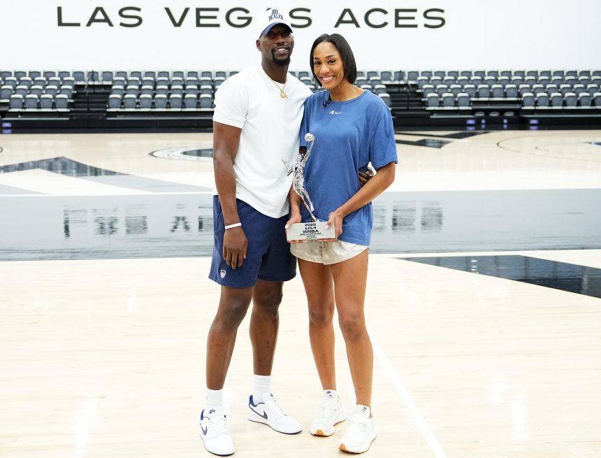 Heat's Bam Adebayo Attends A'ja Wilson, Aces vs. Mercury WNBA Finals Game 4 in Video