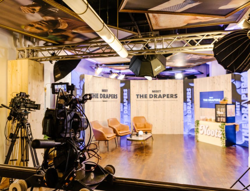 The set of 'Meet The Drapers' show at Hatch in Colombo, Sri Lanka, on Tuesday, Jan. 31, 2023. Venture investors including Tim Draper argue Sri Lanka can scale its technology industry fairly seamlessly with a strong labor force and near-universal literacy. Photographer: Jonathan Wijayaratne/Bloomberg via Getty Images