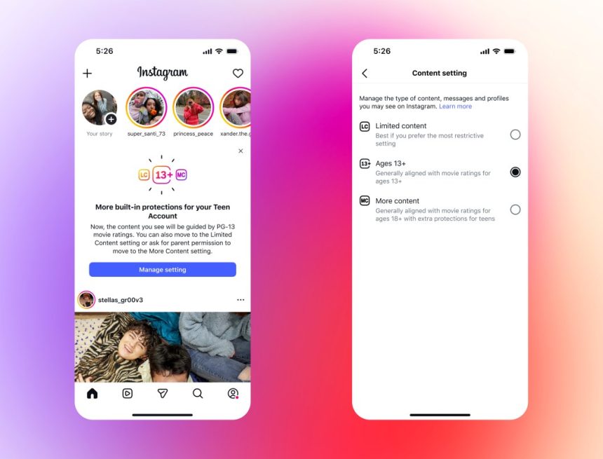Instagram to show PG-13 content by default to teens, adds more parental controls